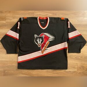 1996-97 Rouyn-Nouranda Huskies Game Used Worn Hockey Jersey Goalie QMJHL CHL